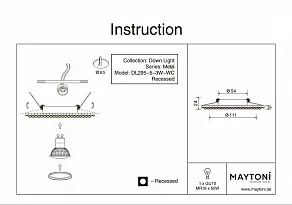 Встраиваемый светильник Maytoni Metal DL295-5-3W-WC