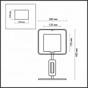 Настольная лампа декоративная Odeon Light Via 2199/1T