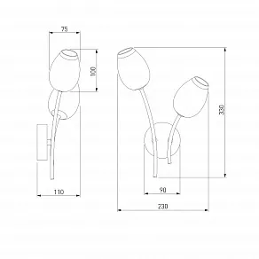 Бра Eurosvet Tulip 30135/2 хром