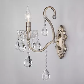 Бра Eurosvet Keira 3108/1 античная бронза/прозрачный хрусталь Strotskis