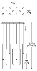 Подвесной светильник Zumaline Loya P0461-11A-B5SC