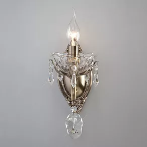 Бра Eurosvet Teodore 10103/1 античная бронза/прозрачный хрусталь Strotskis