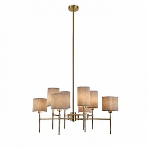Люстра на штанге Indigo Plisse 13033/8R Brass