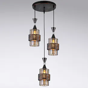 Подвесной светильник Reluce 03116 03116-0.9-03 BK+PATINA GOLD
