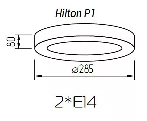 Накладной светильник TopDecor Hilton Hilton P1 12