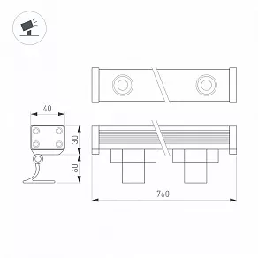 Настенный прожектор Arlight AR-LINE 045370