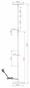 Торшер Arte Lamp Sceptrum A1822PN-1BK