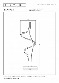 Настольная лампа декоративная Lucide Lambada 52501/19/02