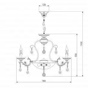 Подвесная люстра Eurosvet Venezuela 22585/8+3 античная бронза