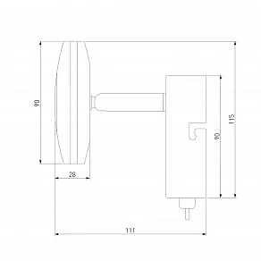 Бра Eurosvet Rоund 20002/1 хром 5W