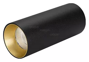 Накладной светильник Arlight SP-POLO-SURFACE-R65-8W Warm3000 (BK-GD, 40 deg) 027508