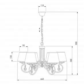 Подвесная люстра Bogate's Granta 292/6 Strotskis