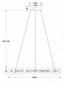 Подвесная люстра Maytoni Tessara MOD081PL-L60G3K