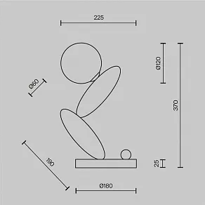 Настольная лампа декоративная Maytoni Resonance MOD482TL-L6PT3K