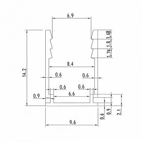 Профиль накладной Uniel  UL-00013288