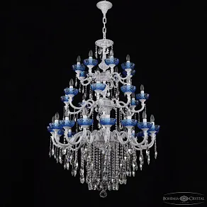 Подвесная люстра Bohemia Ivele Crystal AL7801 AL78101/16+8+8/300/3d B WMN P Aquamarine/M-1F