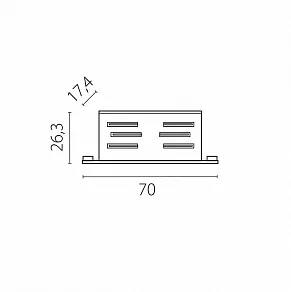 Токопровод центральный Lightstar Quattro/DALI 503107-R-DALI