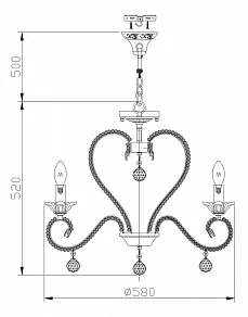 Подвесная люстра Maytoni Amore DIA332-06-N