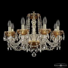 Подвесная люстра Bohemia Ivele Crystal 5402 5402/8/195 G Amber/M-1G