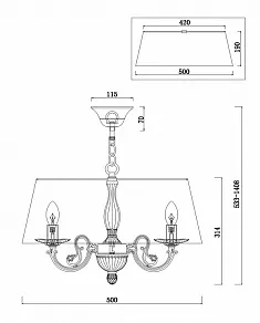 Подвесной светильник Freya Jasmine FR2686PL-04W