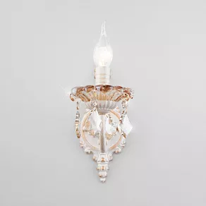 Бра Eurosvet 10118 10118/1 белый с золотом/тонированный хрусталь Strotskis