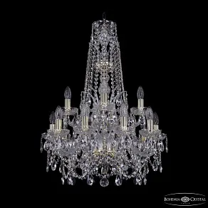Подвесная люстра Bohemia Ivele Crystal 1411 1411/10+5/195/XL-80/2d G