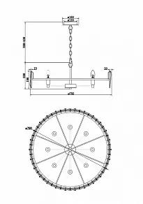 Подвесной светильник Maytoni Puntes MOD043PL-08CH