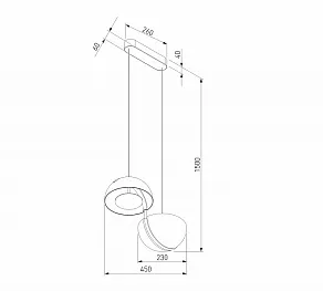 Подвесной светильник Eurosvet Emisfero 50083/2 LED золото