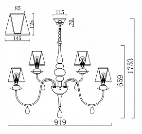 Подвесная люстра Freya Eliza FR5756-PL-12-W