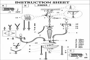 Подвесная люстра Eglo Basilano 39095