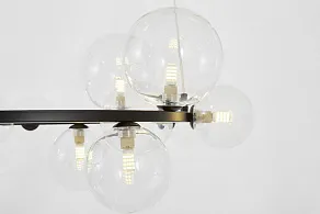Подвесная люстра LUMINA DECO MERIDO LDP 7033-15 BK+CL