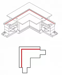 Соединитель угловой L-образный для треков Nowodvorski Ctls Power 8683