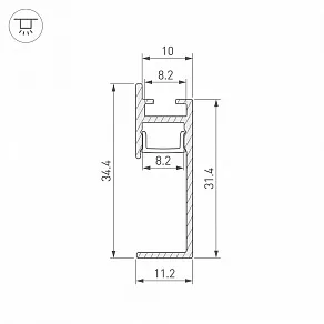 Профиль для плинтусов Arlight PLINTUS 046858