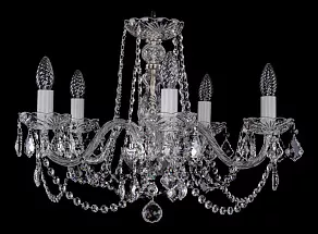Подвесная люстра Bohemia Ivele Crystal 1402 1402/5/195/Ni/Leafs