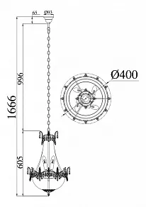 Подвесная люстра Maytoni Versailles DIA585-TT40-WG