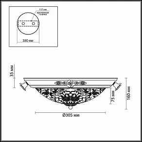 Накладной светильник Odeon Light Bone 2692/3C