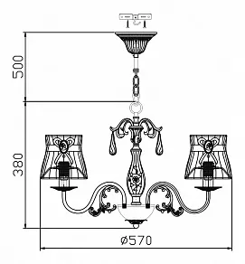 Подвесная люстра Maytoni Cameo ARM324-05-G