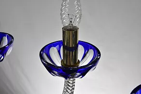Подвесная люстра Bohemia Ivele Crystal Ivele Crystal 2 1309/5/165 Ni Cl/Clear-Blue/H-1H