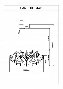 Подвесная люстра MyFar Ersilia MR2661-60P-76AP