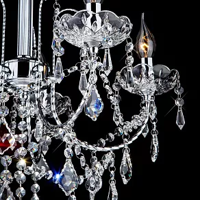 Подвесная люстра Eurosvet 3908 3908/5 хром/прозрачный хрусталь Strotskis
