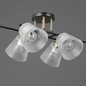 Люстра на штанге ILLUMICO IL0845 IL0845-6CSQ-25BKAB ELITE