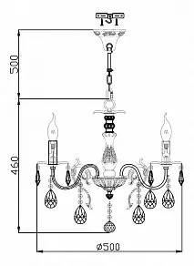 Подвесная люстра Maytoni Elegant 26 ARM338-05-G