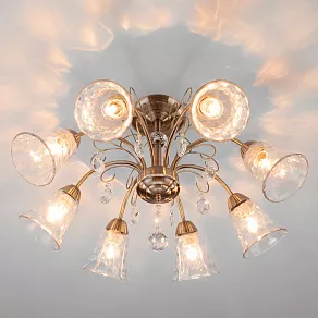 Люстра на штанге Eurosvet Norene 30157/8 античная бронза