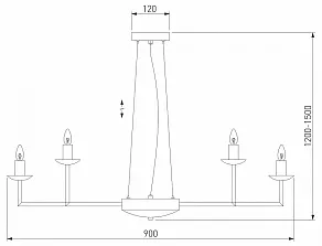 Подвесная люстра Eurosvet Cariso 60150/18 хром