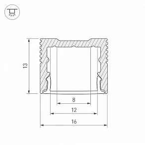 Профиль накладной Arlight SL-SLIM 036039