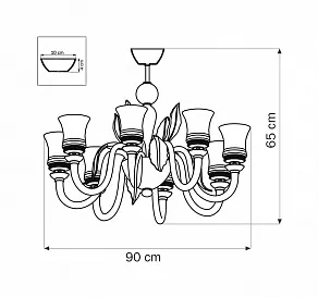 Люстра на штанге Lightstar Petalo 804080