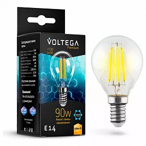 Лампа светодиодная Voltega Globe E14 9W Graphene E14 7Вт 2800K 7136