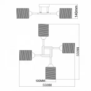 Люстра на штанге De City Олимпия 106010904
