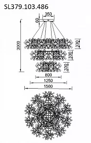 Подвесная люстра ST-Luce Rafina SL379.103.486