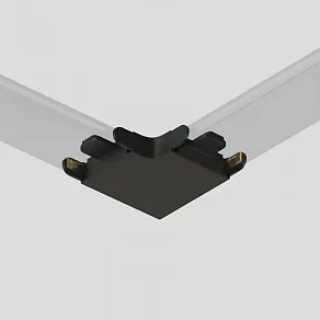 Соединитель угловой L-образный для треков накладных Denkirs AIR BASE TR5231-BK